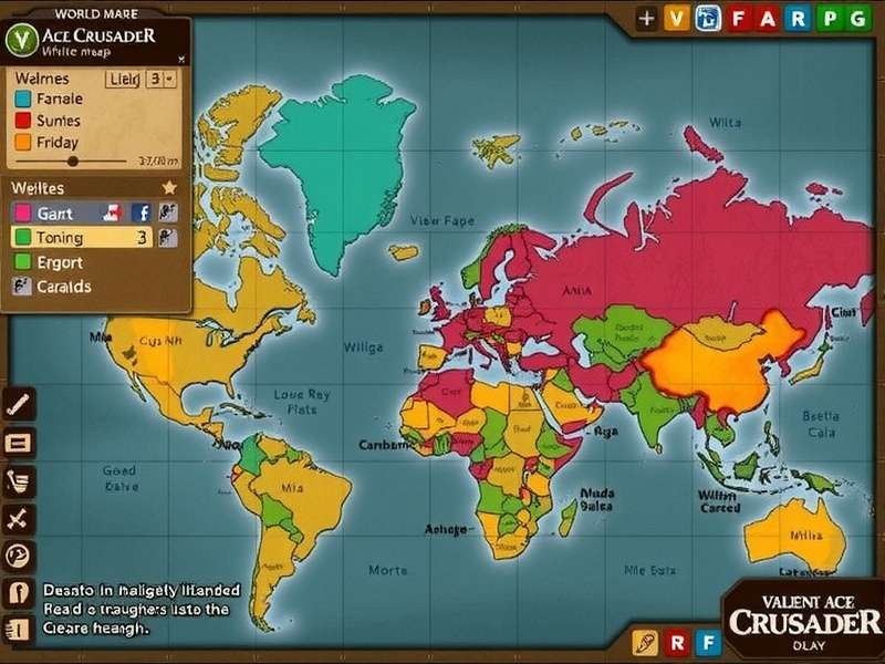 Expansive Game World of Valiant Ace Crusader Valiant Ace Crusader World Map